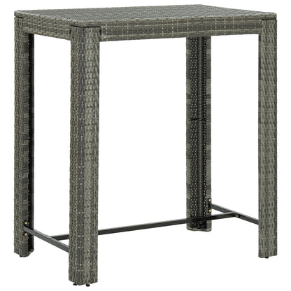 Tavolo da Bar da Giardino Grigio 100x60,5x110,5 cm Polyrattan - homemem39