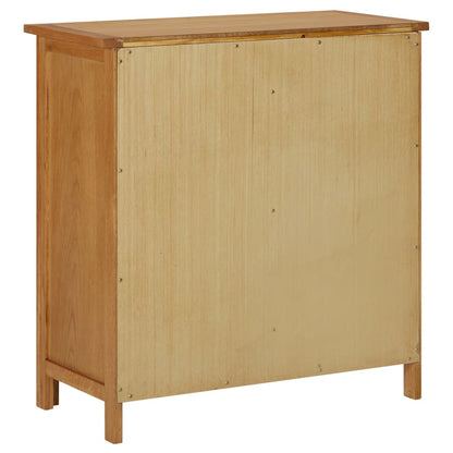 Credenza 70x35x75 cm Legno Massello di Rovere - homemem39