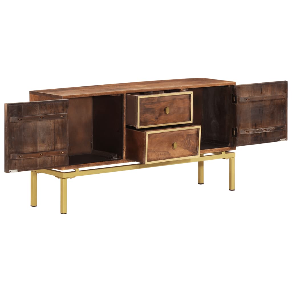 Credenza 120x29x60 cm in Legno Massello di Mango - homemem39