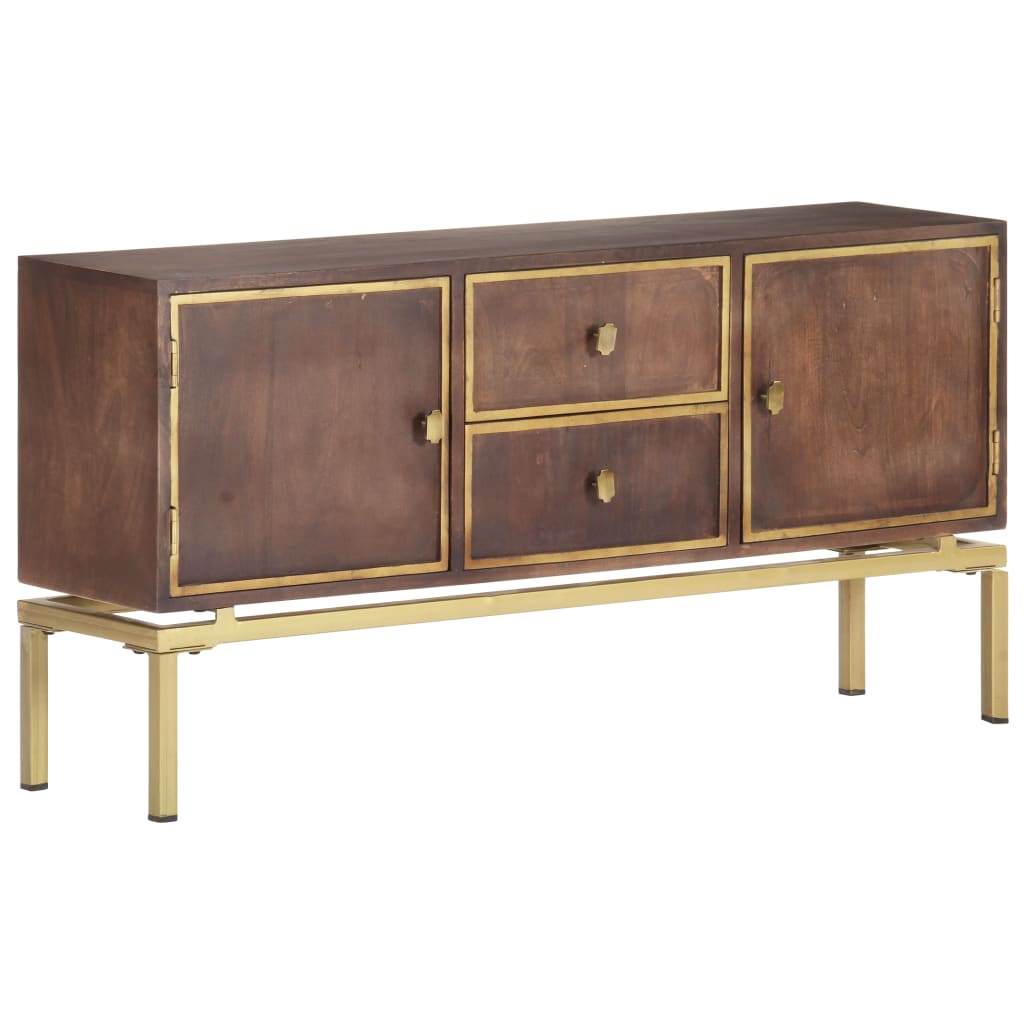 Credenza 120x29x60 cm in Legno Massello di Mango - homemem39