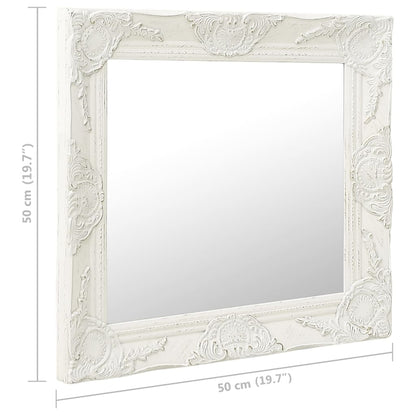 Specchio da Parete 50x50 cm Bianco - homemem39