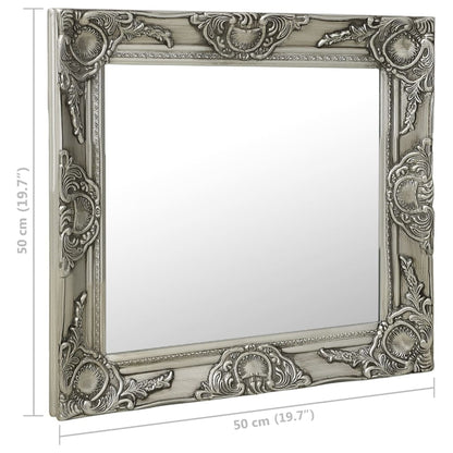 Specchio da Parete 50x50 cm Argento - homemem39