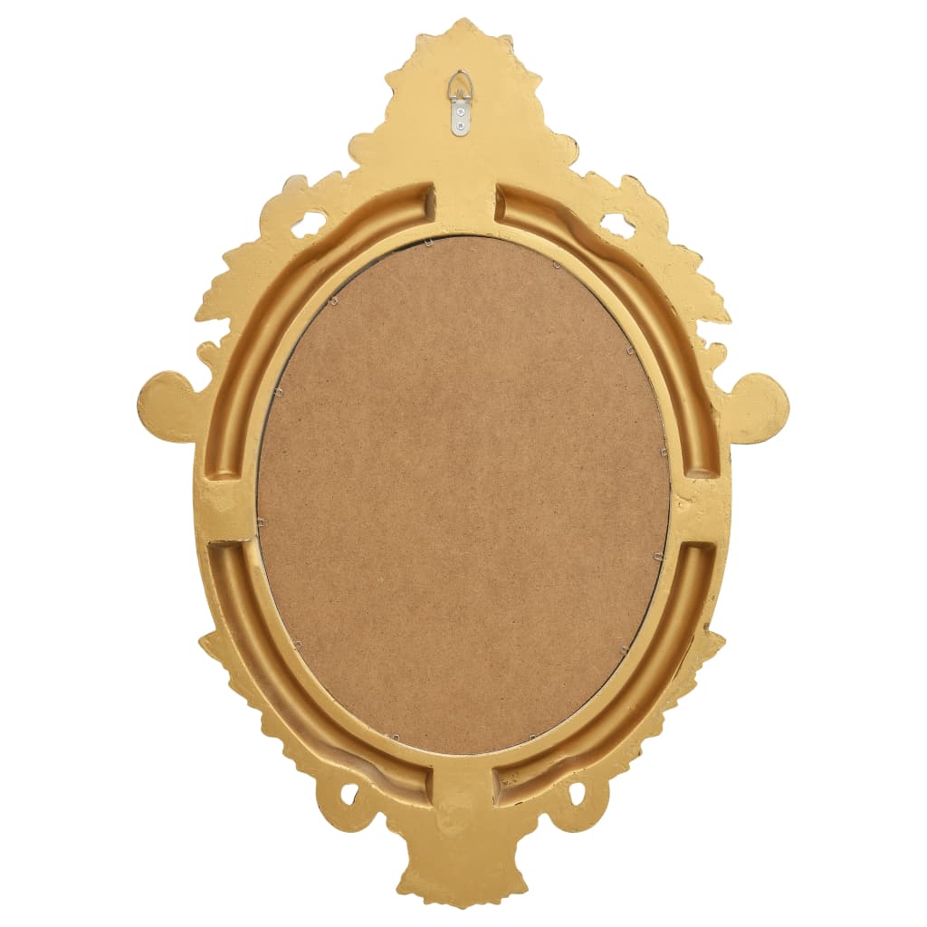 Specchio da Parete Stile Castello 56x76 cm Oro - homemem39