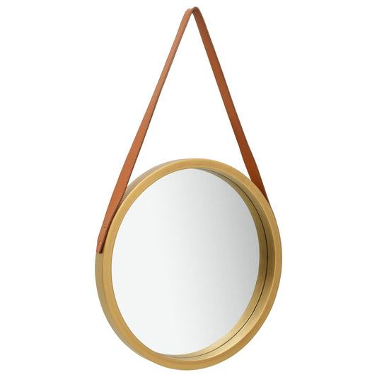 Specchio da Parete con Cinghia 40 cm Oro - homemem39