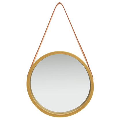 Specchio da Parete con Cinghia 40 cm Oro - homemem39