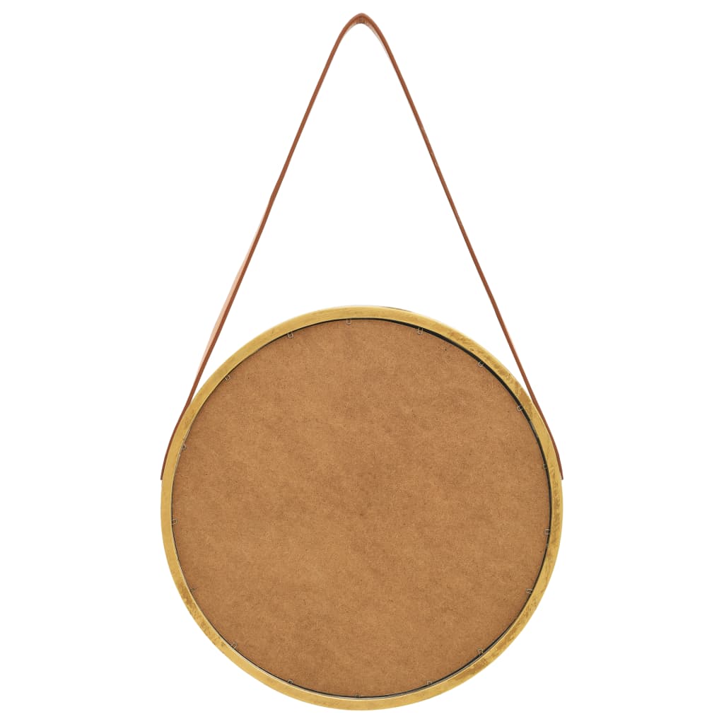 Specchio da Parete con Cinghia 40 cm Oro - homemem39