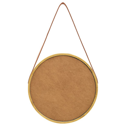 Specchio da Parete con Cinghia 40 cm Oro - homemem39