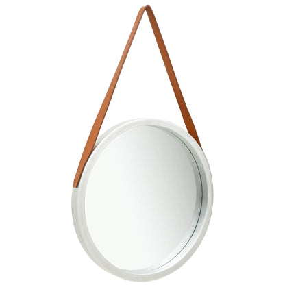 Specchio da Parete con Cinghia 50 cm Argento - homemem39