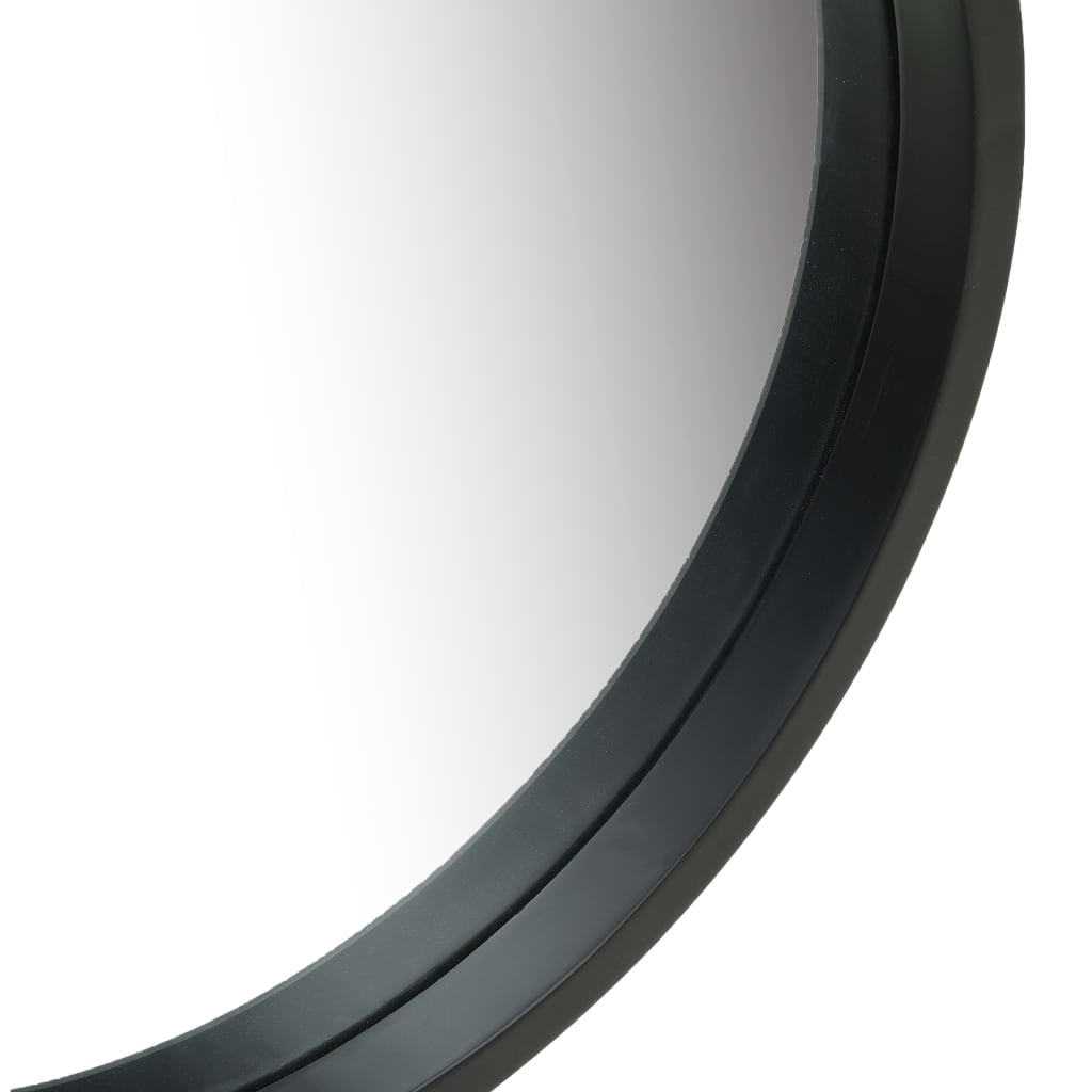 Specchio da Parete con Cinghia 50 cm Nero - homemem39
