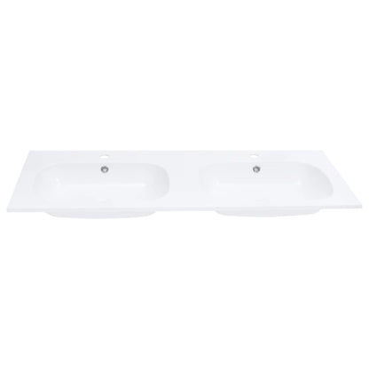 Lavabo Doppio da Incasso 1205x460x145 mm in SMC Bianco - homemem39