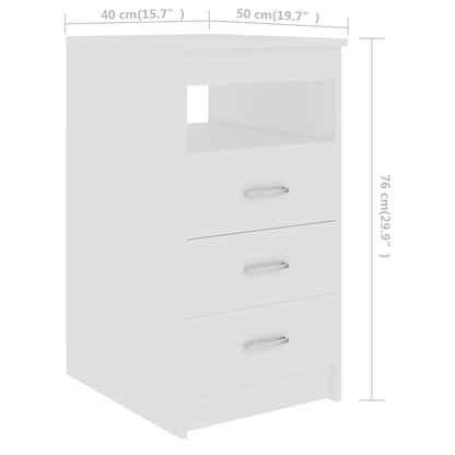 Scrivania Bianca 140x50x76 cm in Legno Multistrato - homemem39