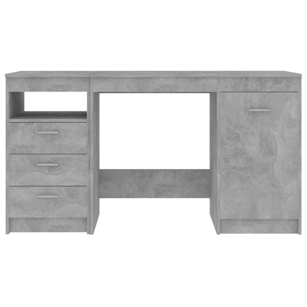 Scrivania Grigio Cemento 140x50x76 cm in Truciolato - homemem39