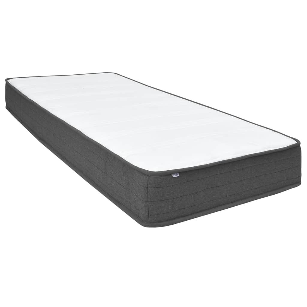 Letto a Molle Grigio Scuro in Tessuto 100x200 cm - homemem39