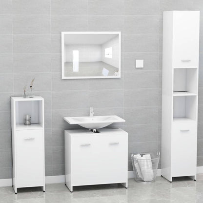 Armadio da Bagno Bianco 60x33x61 cm in Legno Multistrato - homemem39