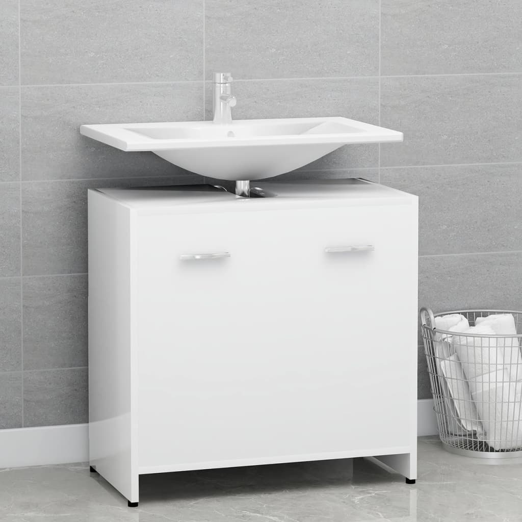 Armadio da Bagno Bianco 60x33x61 cm in Legno Multistrato - homemem39