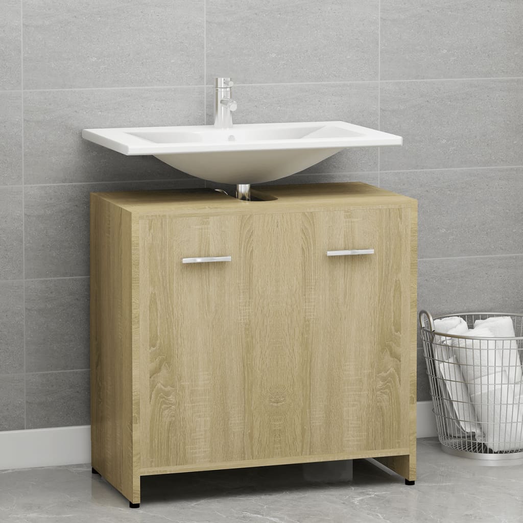 Armadio da Bagno Rovere Sonoma 60x33x61 cm in Truciolato - homemem39