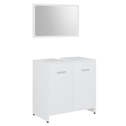 Set Mobili da Bagno Bianco in Legno Multistrato - homemem39