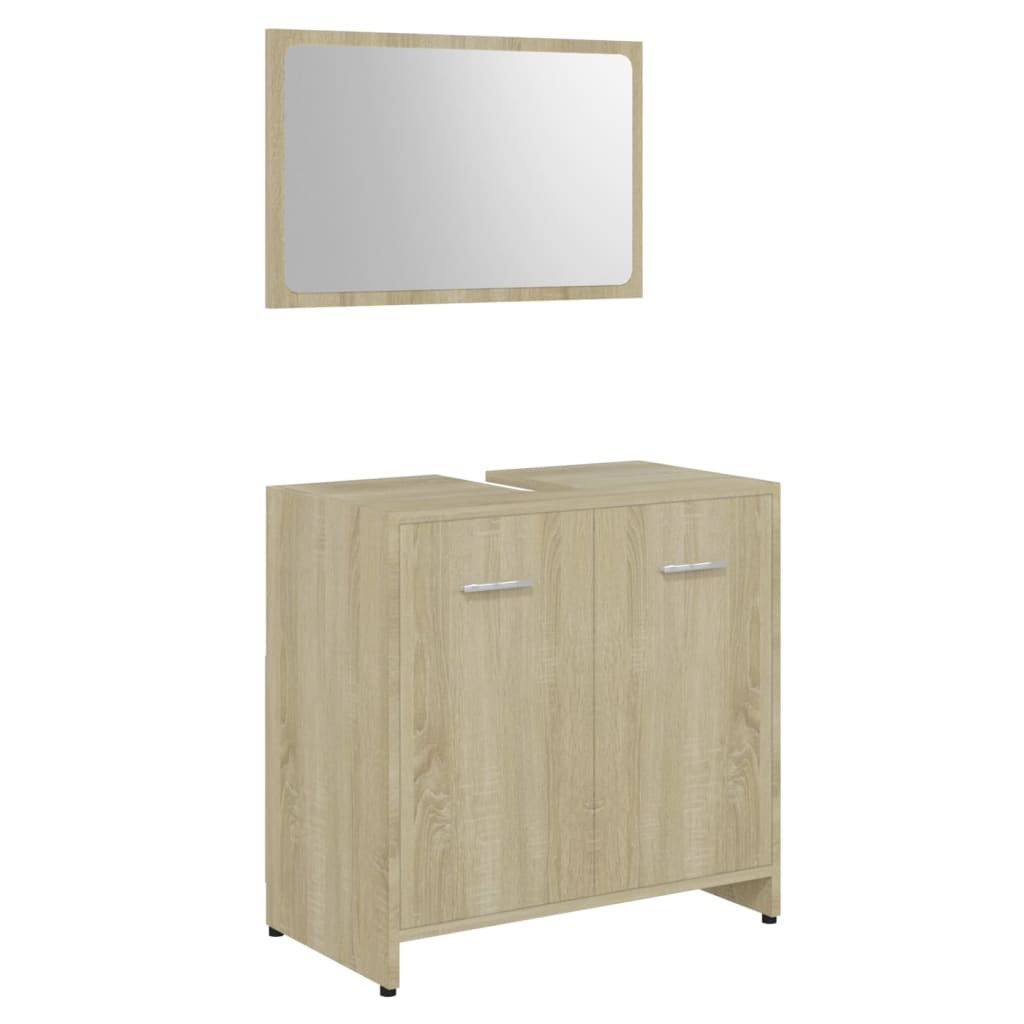 Set Mobili da Bagno Rovere Sonoma in Legno Multistrato - homemem39