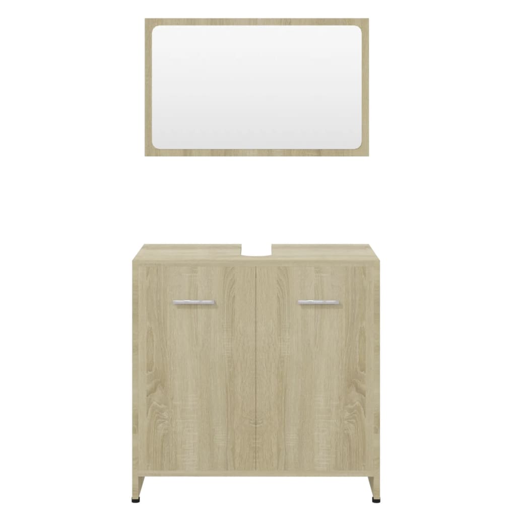 Set Mobili da Bagno Rovere Sonoma in Legno Multistrato - homemem39