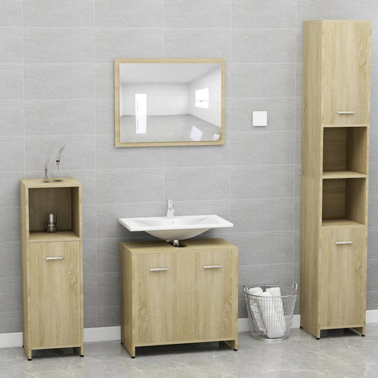 Set Mobili da Bagno Rovere Sonoma in Legno Multistrato - homemem39