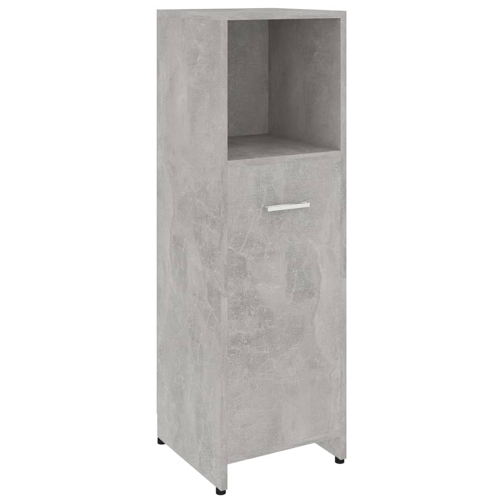 Armadio da Bagno Grigio Cemento 30x30x95 cm in Truciolato - homemem39