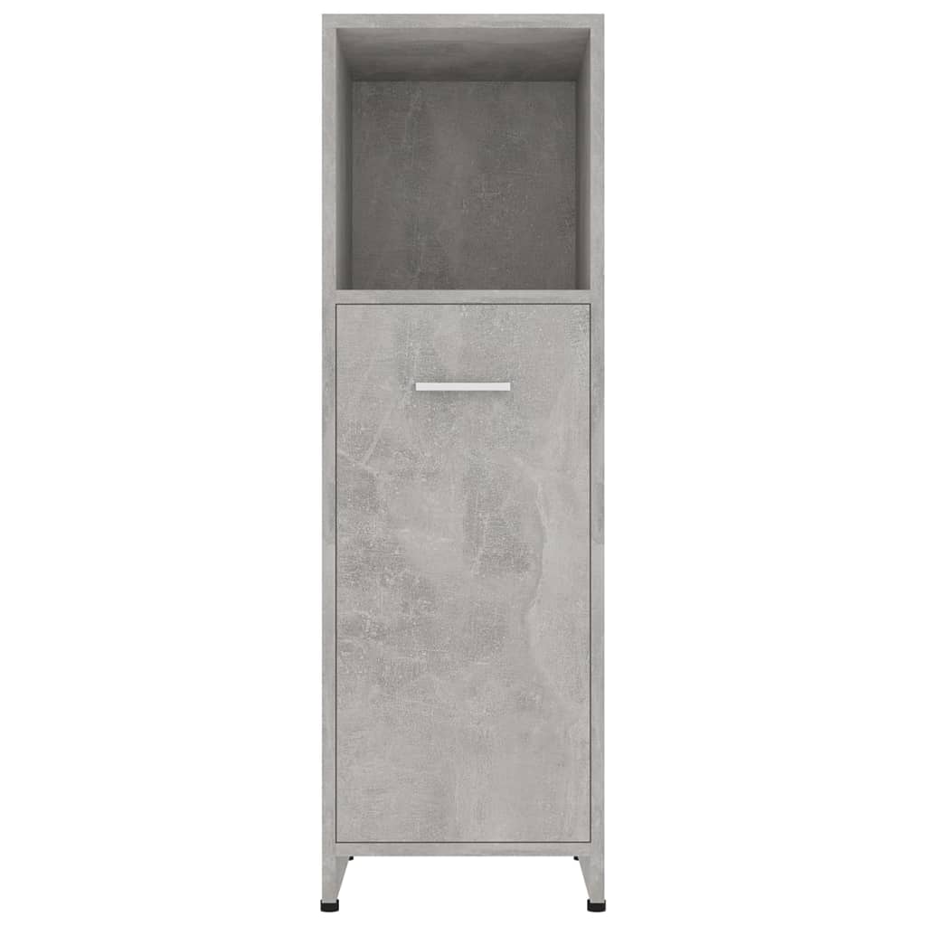 Armadio da Bagno Grigio Cemento 30x30x95 cm in Truciolato - homemem39