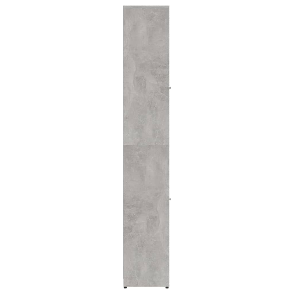 Armadio da Bagno Grigio Cemento 30x30x183,5 cm in Truciolato - homemem39