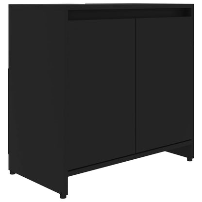 Mobile da Bagno Nero 60x33x61 cm in Legno Multistrato - homemem39