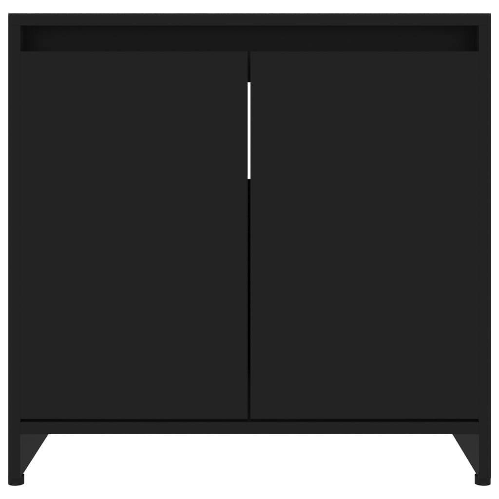 Mobile da Bagno Nero 60x33x61 cm in Legno Multistrato - homemem39