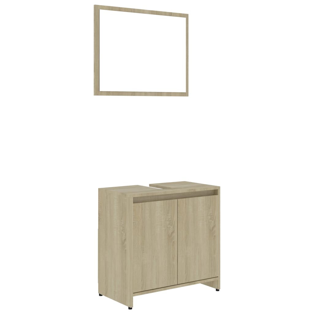 Set Mobili da Bagno Rovere Sonoma in Legno Multistrato - homemem39