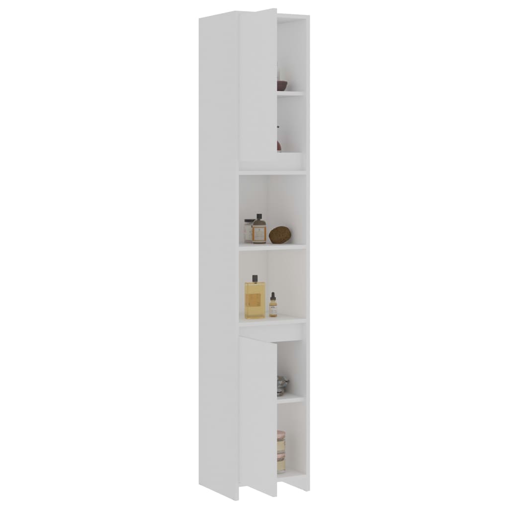 Mobile da Bagno Bianco 30x30x183,5 cm in Legno Multistrato - homemem39