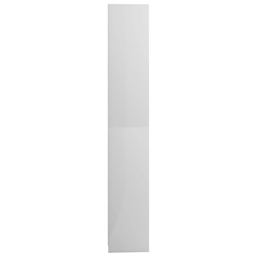 Armadio da Bagno Bianco Lucido 30x30x183,5 cm in Truciolato - homemem39