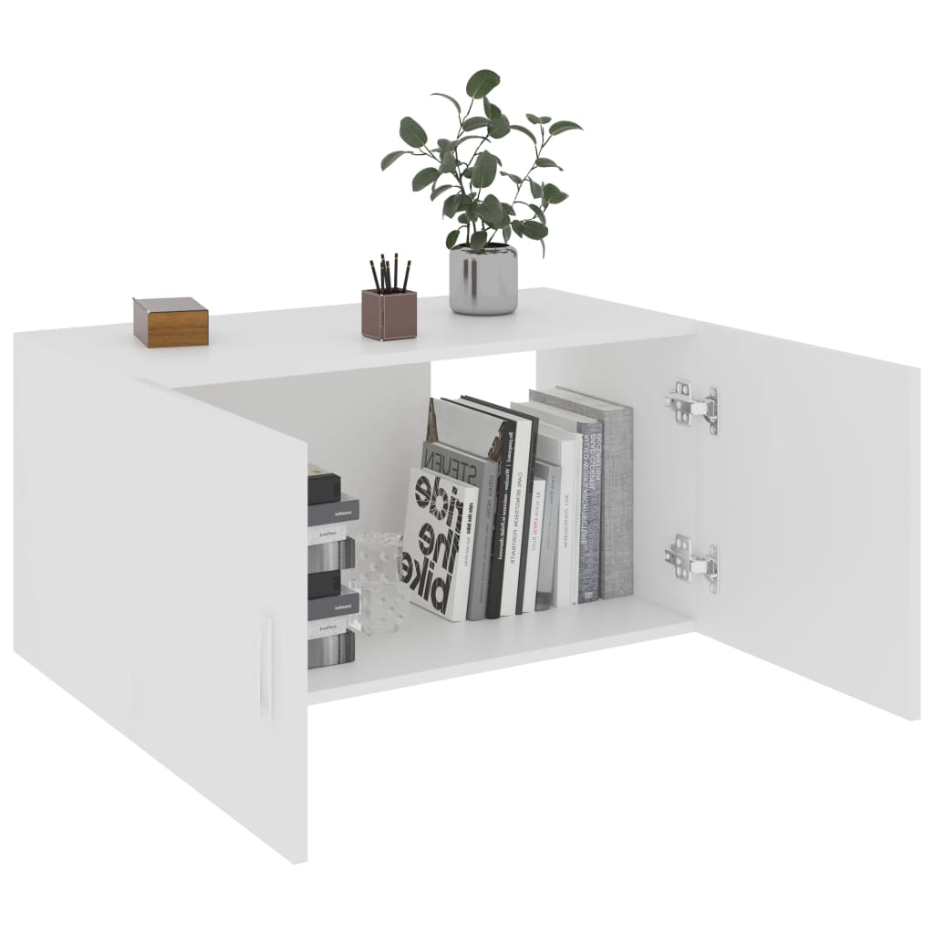 Armadietto da Parete Bianco 80x39x40 cm in Legno Multistrato - homemem39