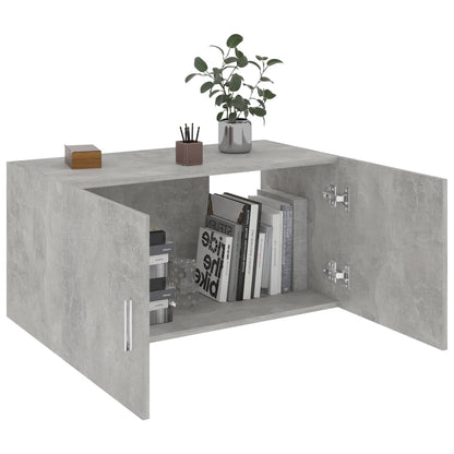 Armadietto da Parete Grigio Cemento 80x39x40 cm in Truciolato - homemem39