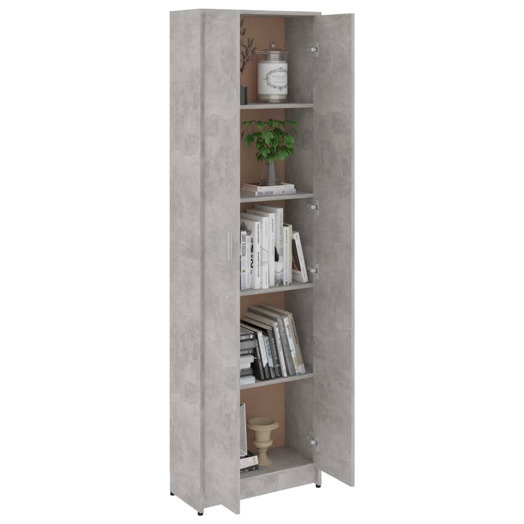 Armadio per Ingresso Grigio Cemento 55x25x189 cm in Truciolato - homemem39