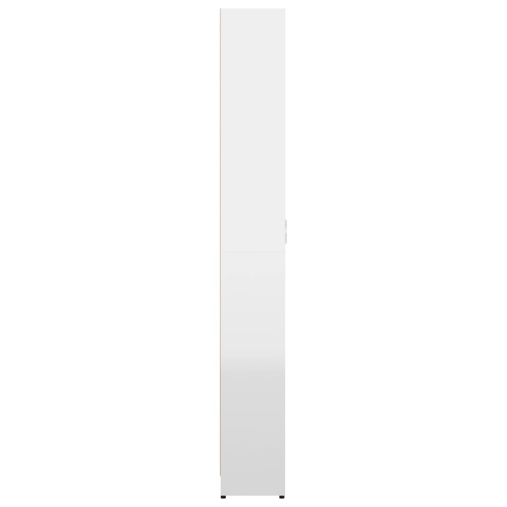 Armadio per Ingresso Bianco Lucido 55x25x189 cm in Truciolato - homemem39