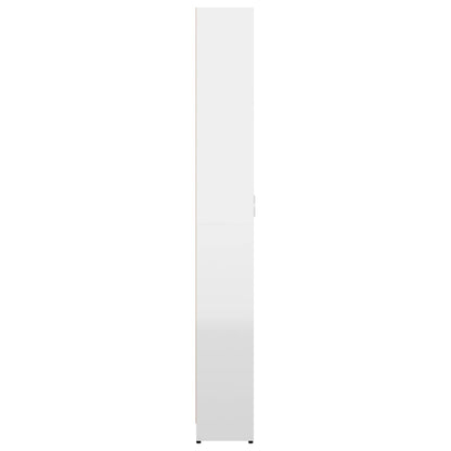 Armadio per Ingresso Bianco Lucido 55x25x189 cm in Truciolato - homemem39