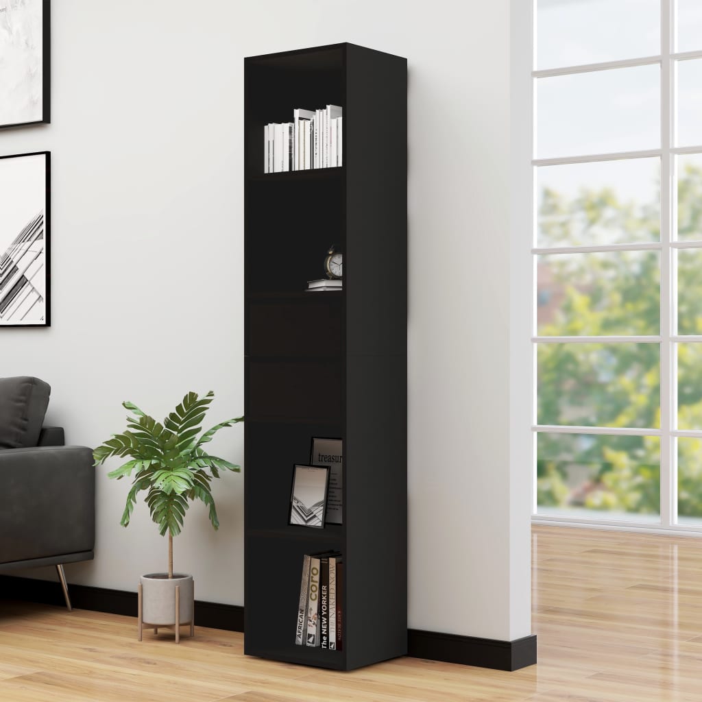 Libreria Nera 36x30x171 cm in Legno Multistrato - homemem39