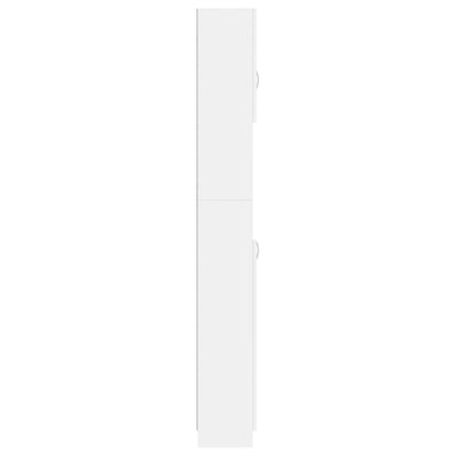 Armadio da Bagno Bianco 32x25,5x190 cm in Legno Multistrato - homemem39