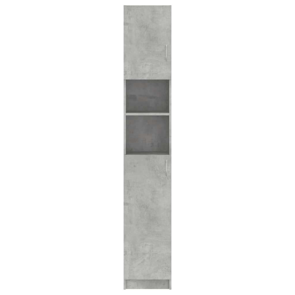 Armadio da Bagno Grigio Cemento 32x25,5x190 cm in Truciolato - homemem39