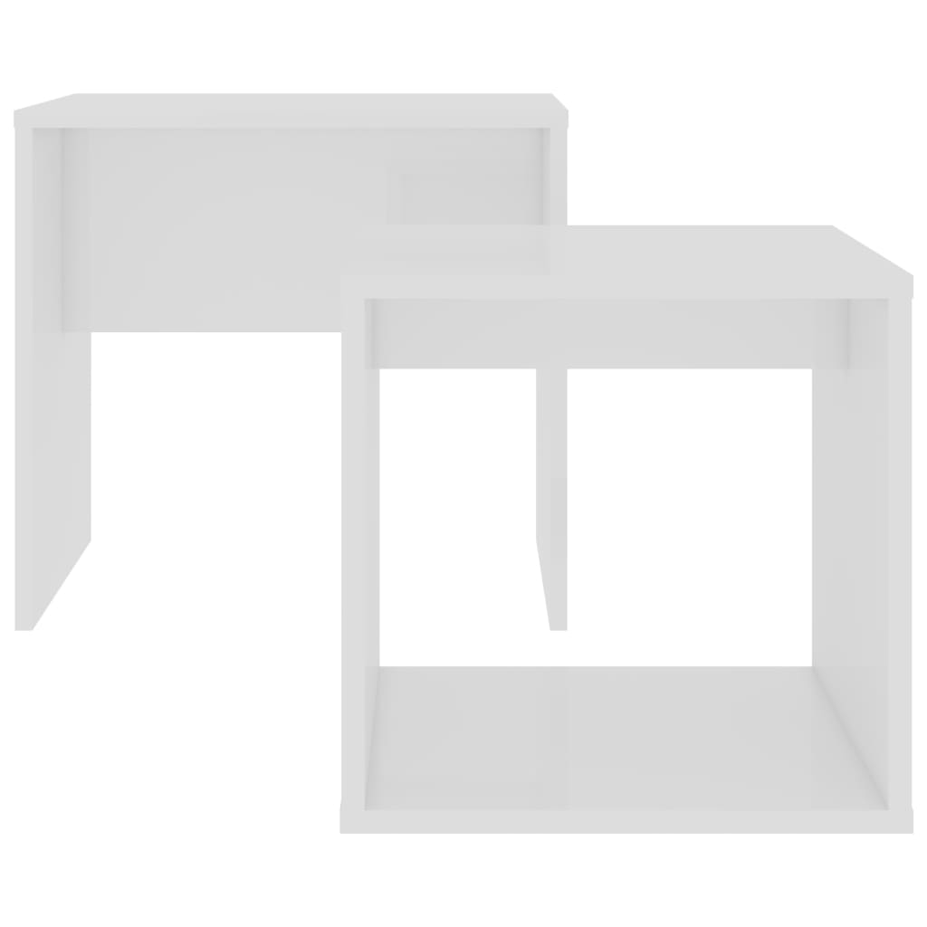 Tavolino da Salotto Bianco 48x30x45 cm in Legno Multistrato - homemem39