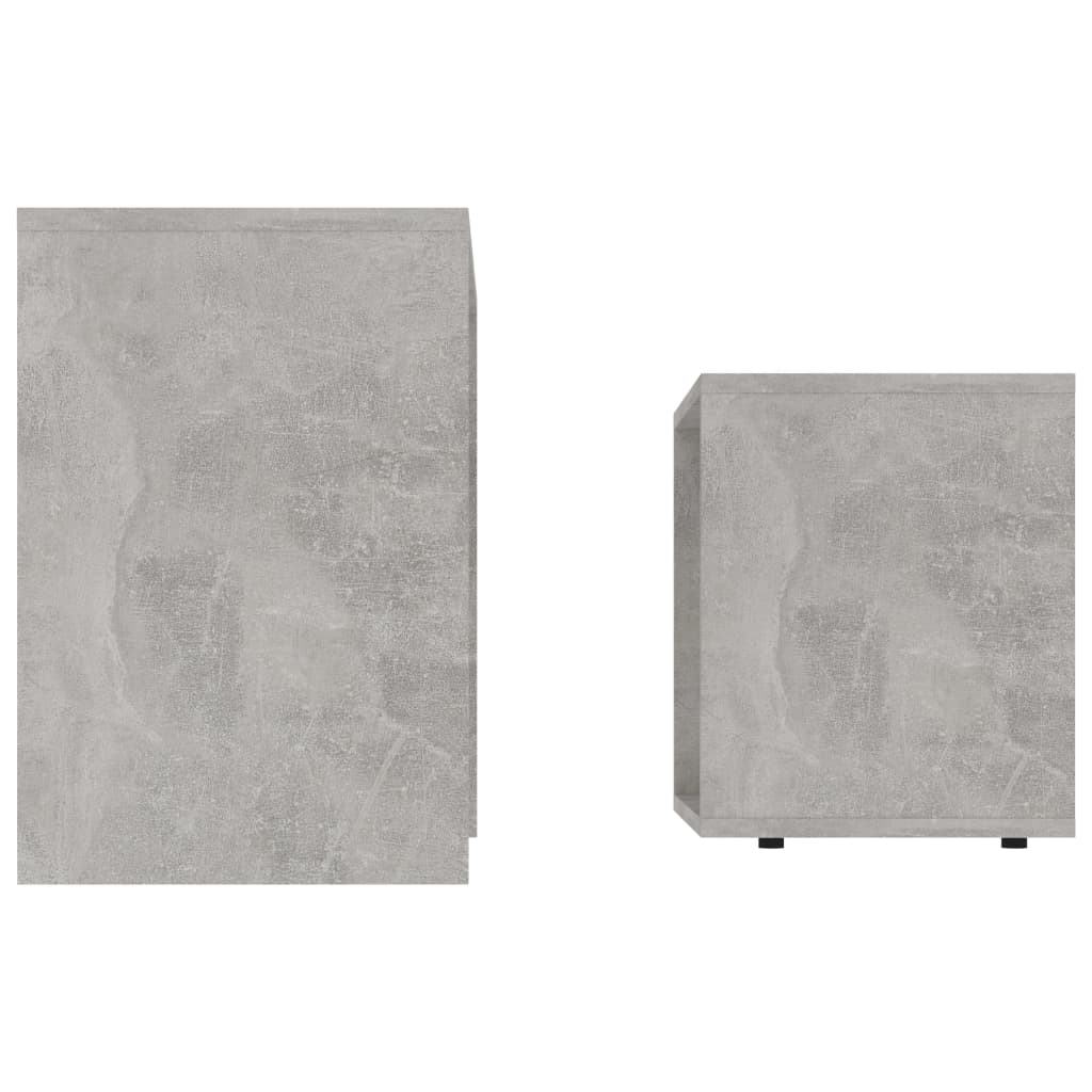 Set Tavolini da Caffè Grigio Cemento 48x30x45 cm in Truciolato - homemem39