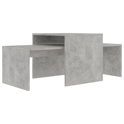 Set Tavolini da Caffè Grigio Cemento 100x48x40 cm in Truciolato - homemem39