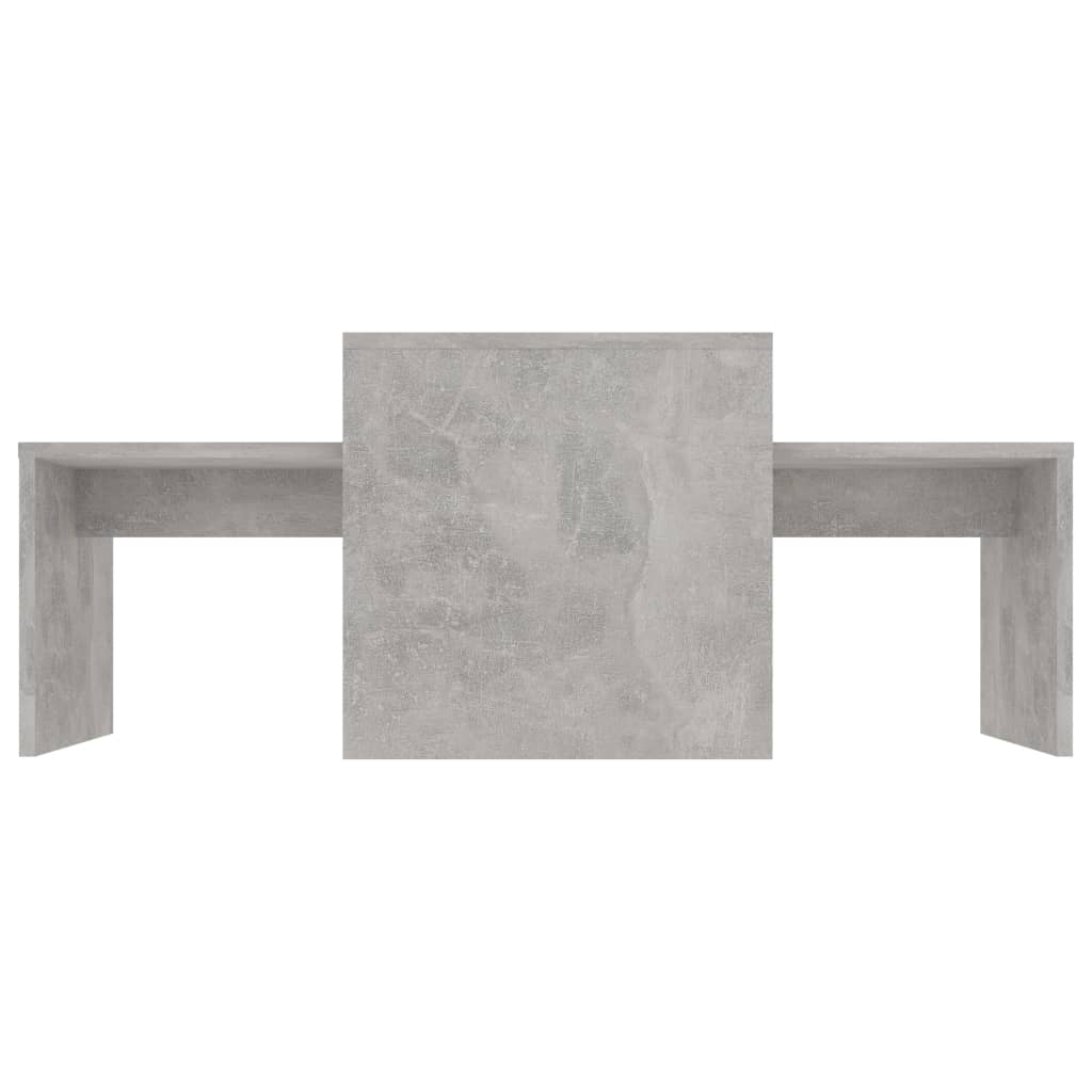 Set Tavolini da Caffè Grigio Cemento 100x48x40 cm in Truciolato - homemem39