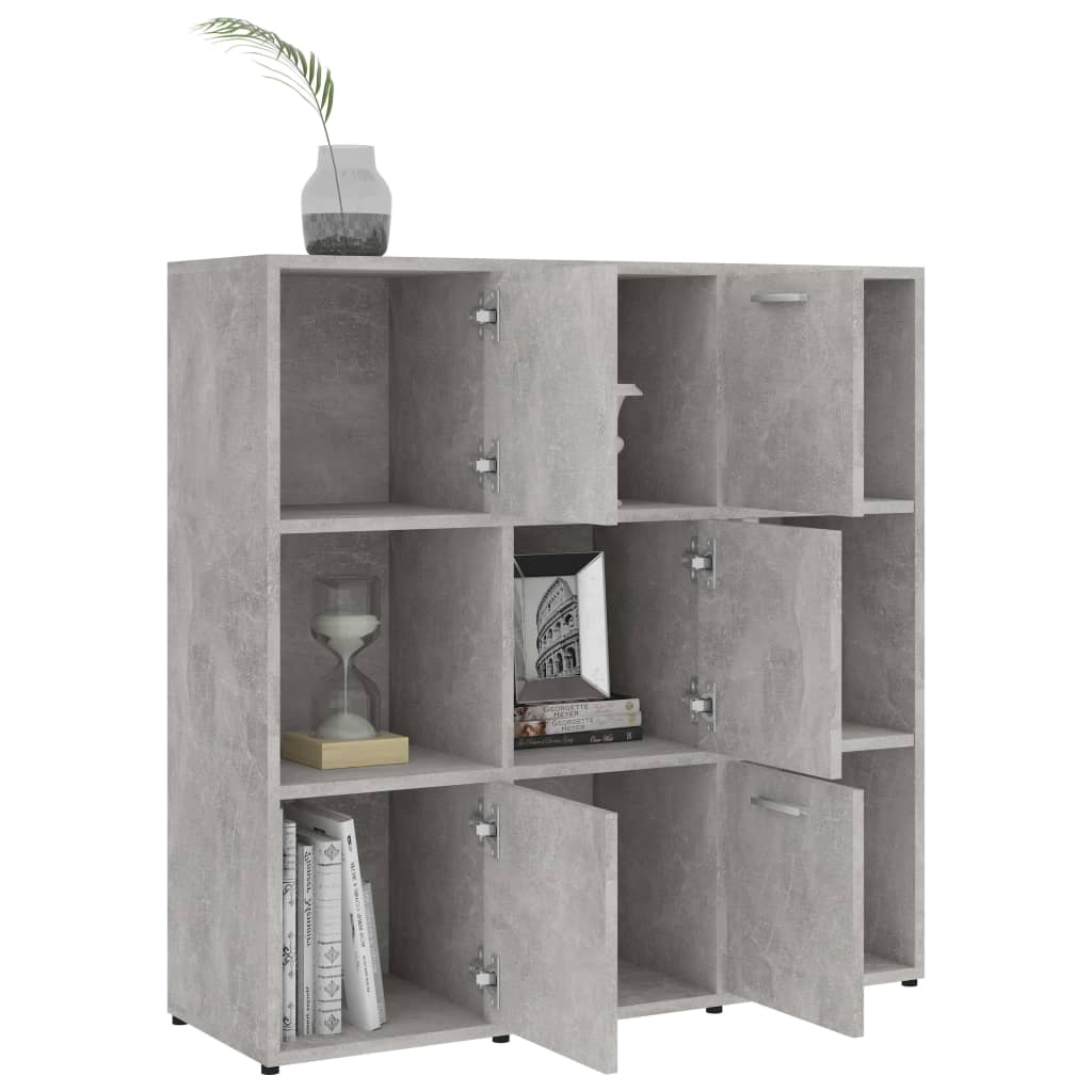 Libreria Grigio Cemento 90x30x90 cm in Truciolato - homemem39