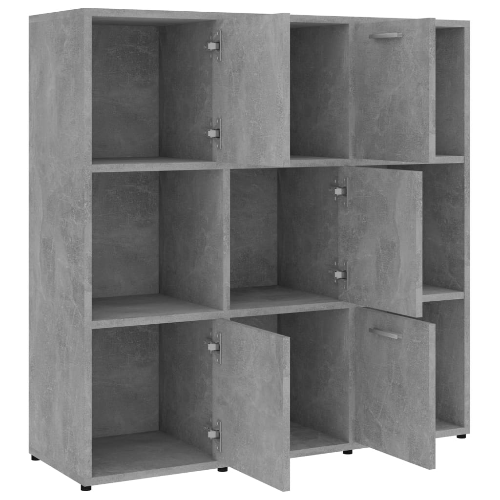 Libreria Grigio Cemento 90x30x90 cm in Truciolato - homemem39