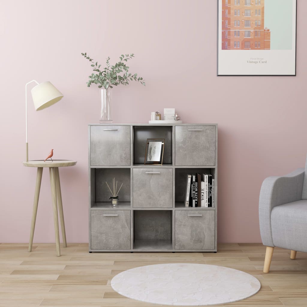 Libreria Grigio Cemento 90x30x90 cm in Truciolato - homemem39