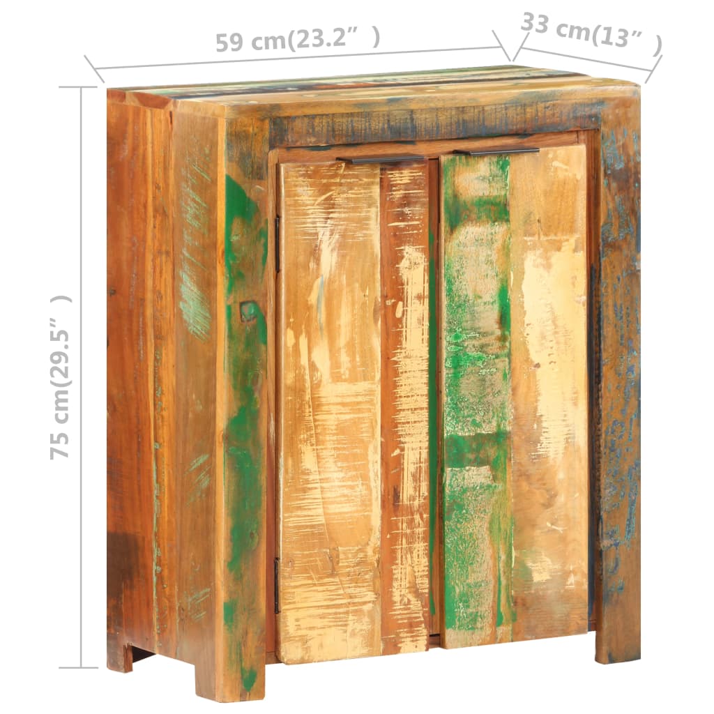 Credenza 59x33x75 cm in Legno Massello di Recupero - homemem39