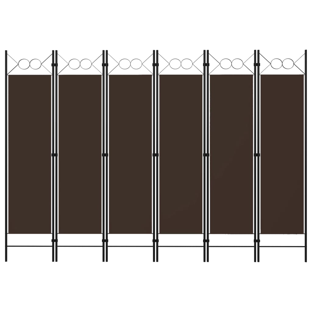 Paravento a 6 Pannelli Marrone 240x180 cm - homemem39