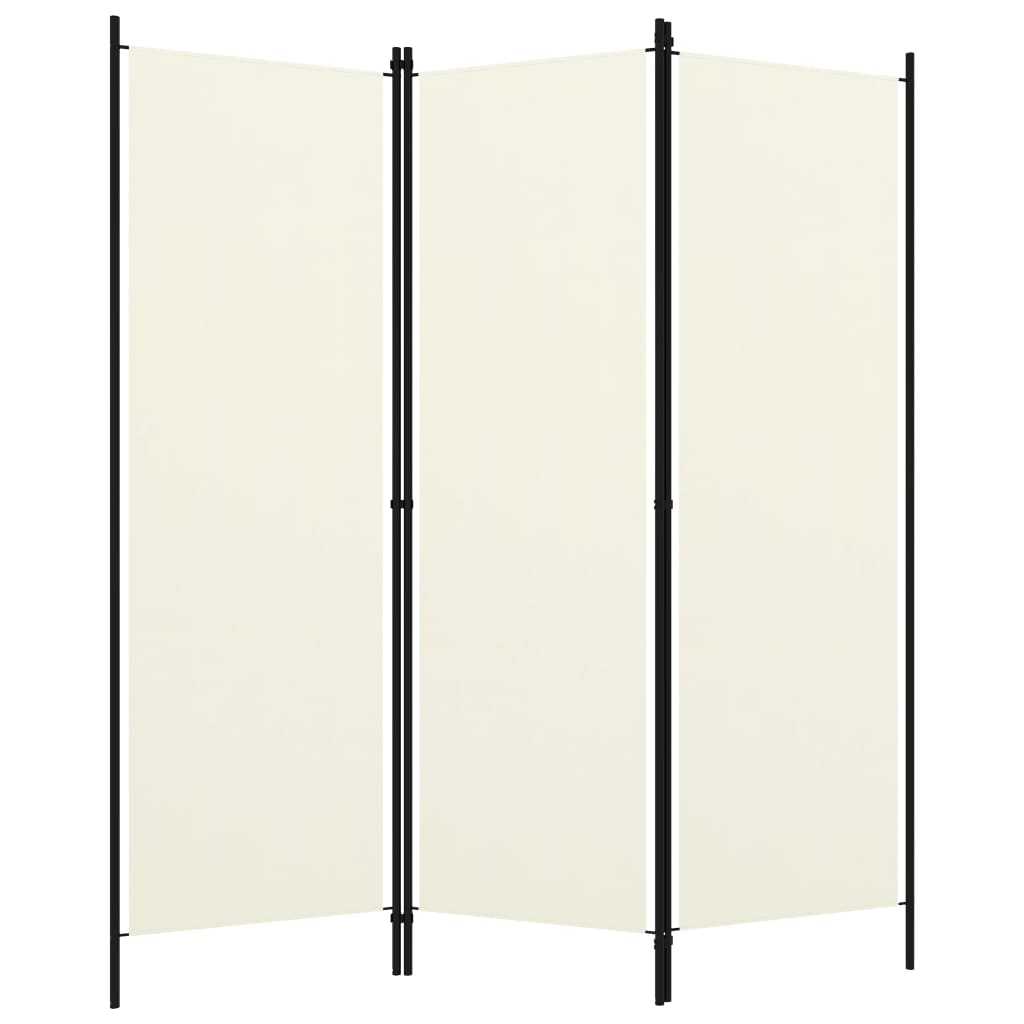 Paravento a 3 Pannelli Bianco Crema 150x180 cm - homemem39